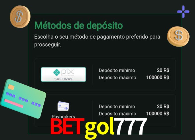 O cassino betgol777 oferece uma grande variedade de métodos de pagamento